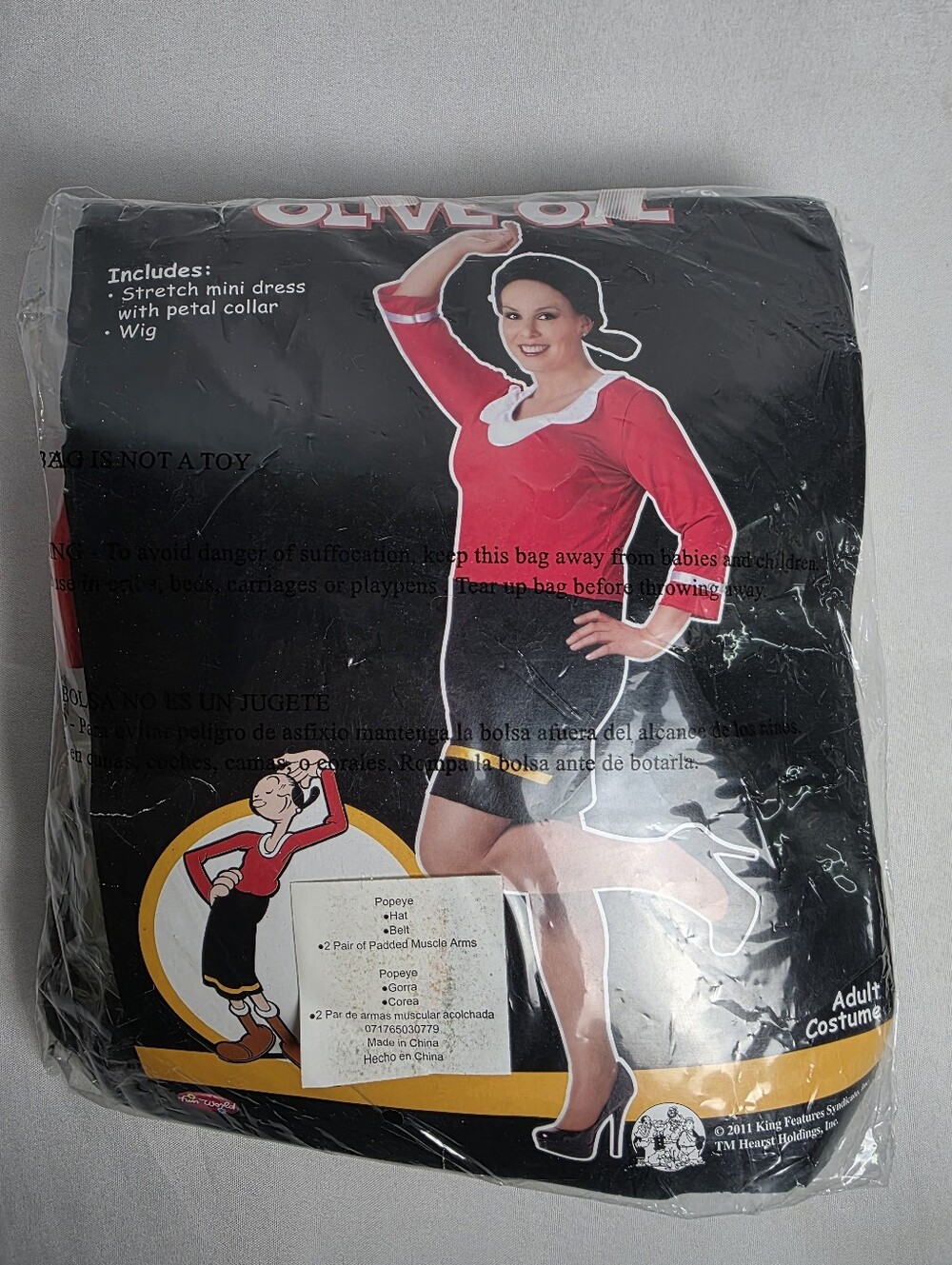 Halloween Olive Oyl Costume Women's Plus Size 16W-20W Preowned